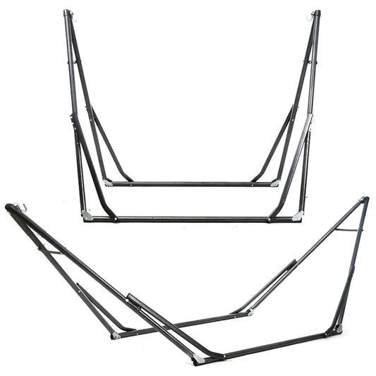 2-in-1 Hammock Hanging Chair fold Camping Thicken Swinging Chair Outdoor Hanging Bed Canvas Rocking Chair with Hammock Stand
