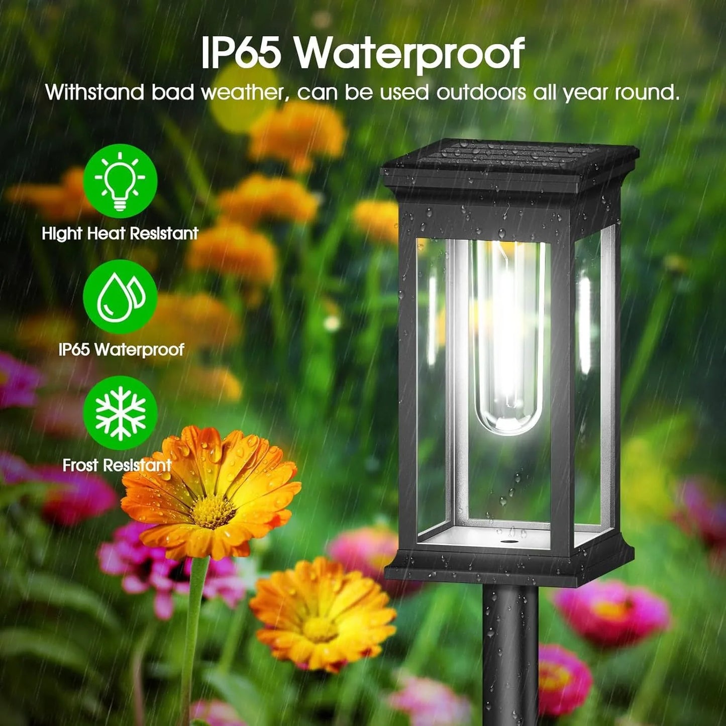 Solar LED Walkway Lights Outdoor Waterproof Durable Tungsten Warm Light Garden Patio Driveway Sidewalk Splice Decorative Lights