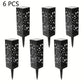 6-Pack Led Outdoor Solar Path Lights, Retro Courtyard Garden Lights, Hollow Projection Lights, Garden Decoration, Solar Lawn Lights, Courtyard Park Small Diameter Ground Decorative Lights
