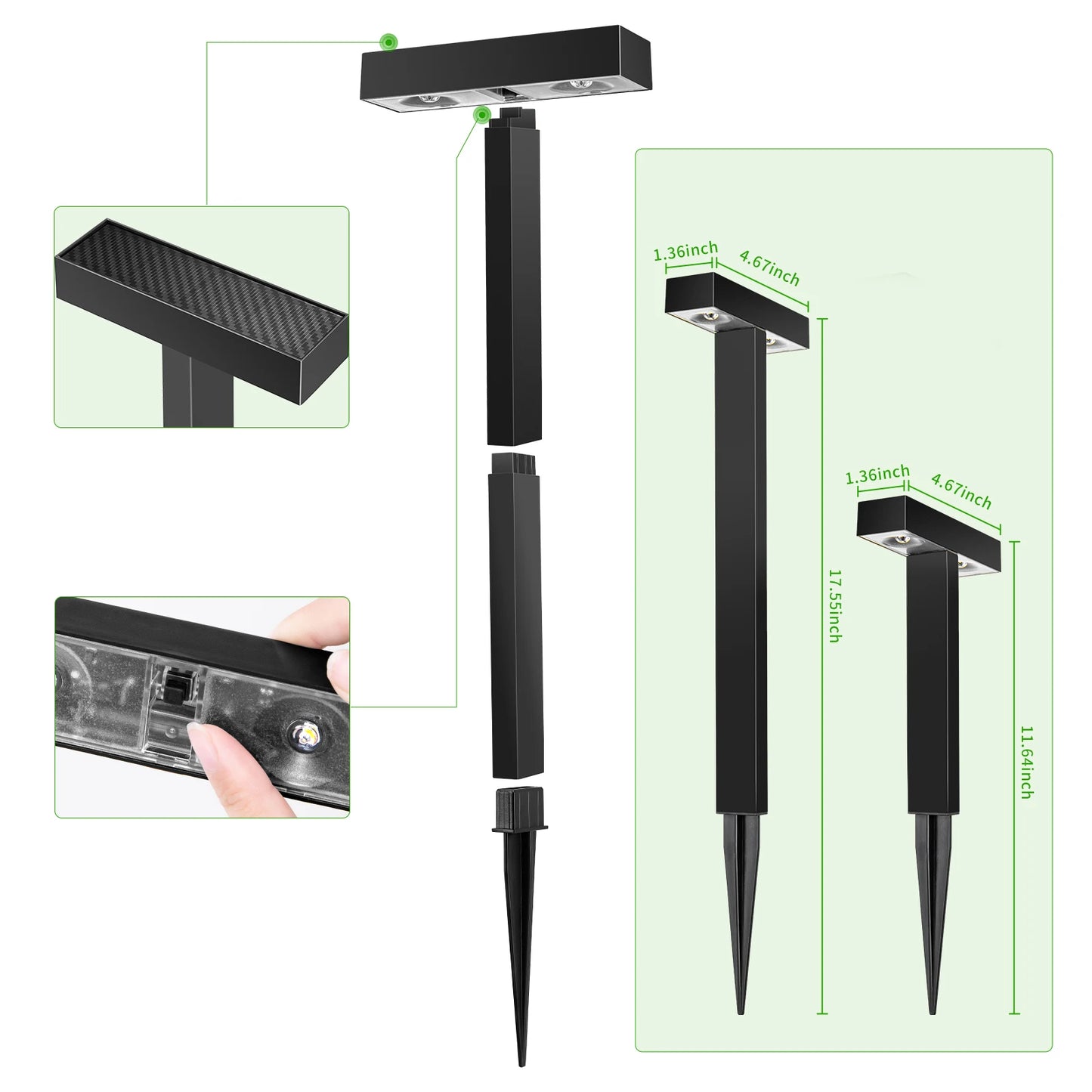 1/4/8 PCS Solar Lawn Light Solar LED Garden Lights Outdoor Lighting Waterproof Lawn Path Spotlight for Courtyard Pathway Decor
