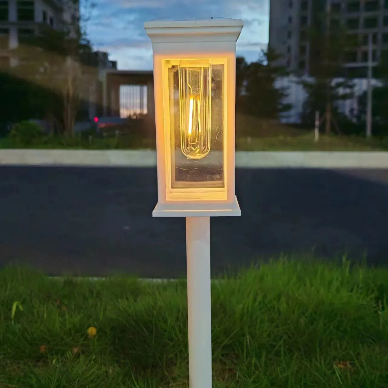 Solar LED Walkway Lights Outdoor Waterproof Durable Tungsten Warm Light Garden Patio Driveway Sidewalk Splice Decorative Lights