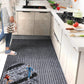 Striped Polyester PVC Doormat, Water-Resistant, Non-Slip, Stain-Resistant, Machine-Made, Outdoor Entrance Mat Easy Clean Durable