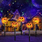 2024 Solar Lights Outdoor Waterproof Holiday Garden Pumpkin Lamp LED Lights Halloween Decorations Lawn Ground Plug Light 665