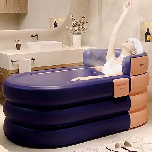 Adult Portable Bathtub Folding Bath tub Bucket Body Sauna Shower Steam Inflatable Whirlpool Bathtub Simple Bathroom Supplies