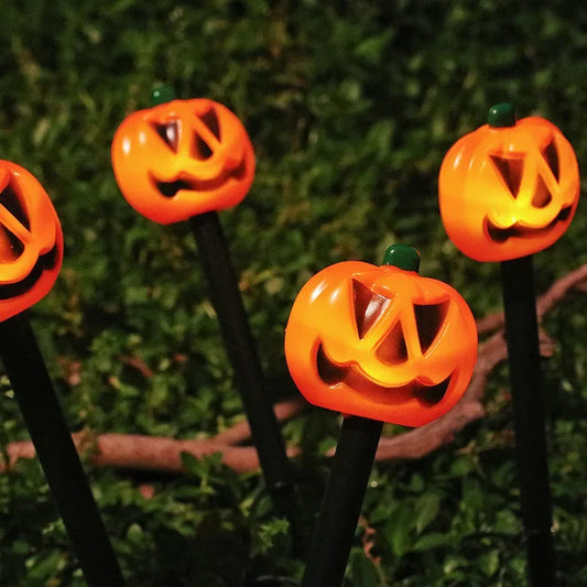 Solar Pumpkin Ghost Lantern 5 In 1 Halloween Led String Lights Halloween Decorations for Home Festive Party Outdoor Garden Decor