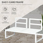 Outsunny 4 Pieces Patio Garden Set with 5-Level Recline Corner Sofa, Outdoor Garden Lounge Sectional Conversation Sofa Set