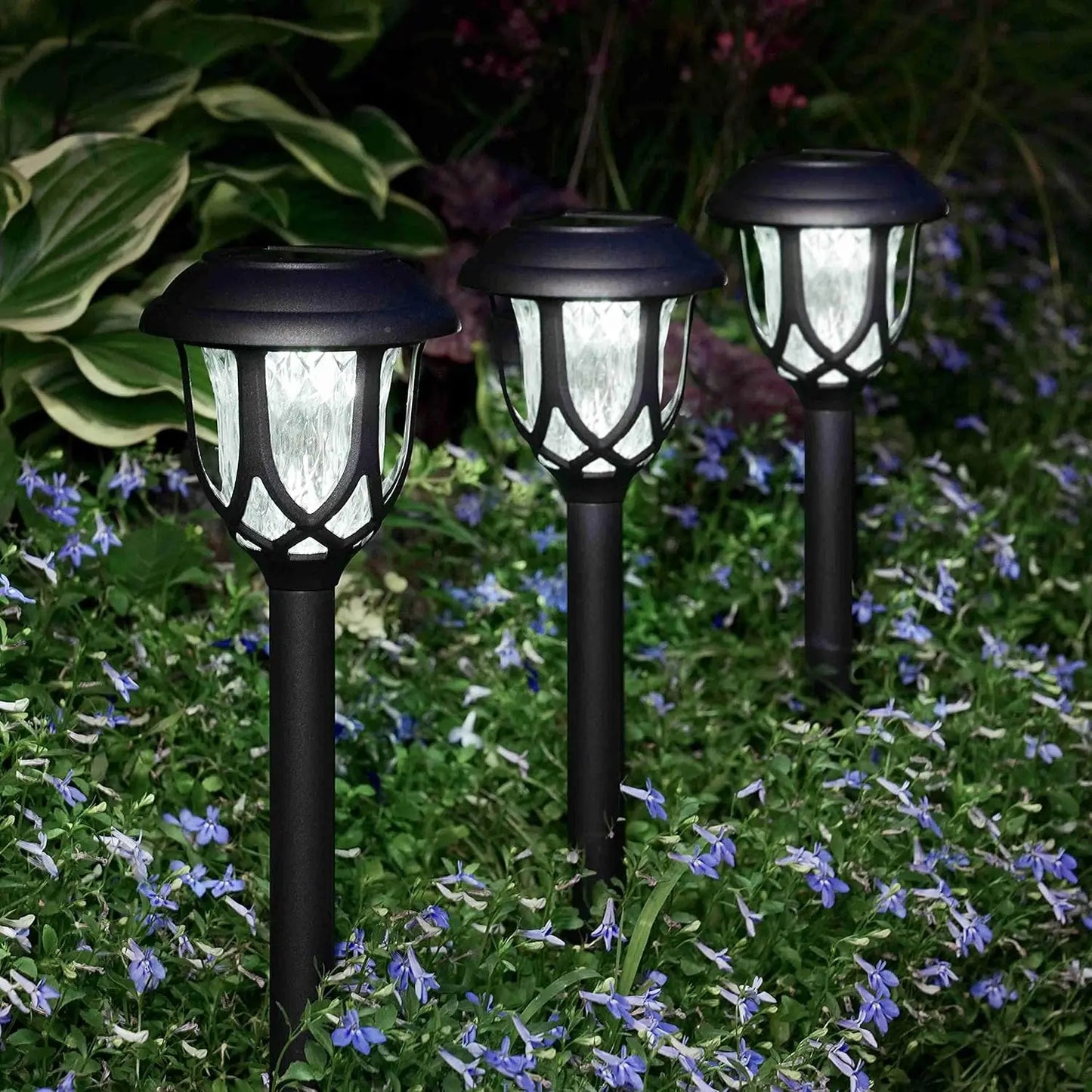 6-Pack Waterproof LED Solar Courtyard Lamps - Outdoor Lawn Lights for Garden Pathways and Landscape Lighting Decor