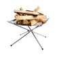 Lighten up Fire Pit Burning Rack Camping Stainless Steel Mesh Fireplace Foldable Stove BBQ Grill Patio With Replace Grilled Net