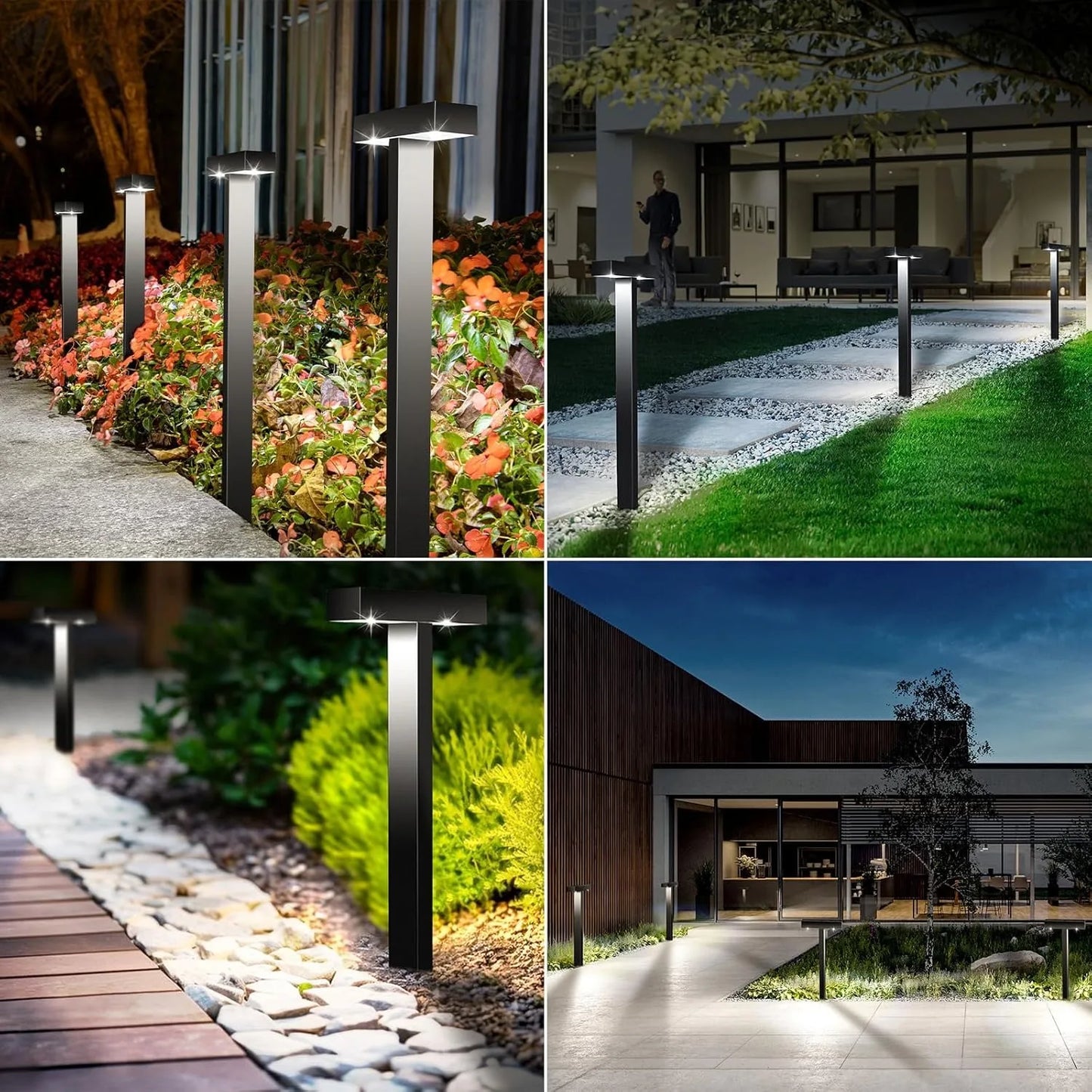 1/4/8 PCS Solar Lawn Light Solar LED Garden Lights Outdoor Lighting Waterproof Lawn Path Spotlight for Courtyard Pathway Decor