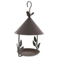 Iron Bird Feeder Rainproof Windproof Hanging Style Pet Bird Feeder for Various Pet Birds Feeding Supplies Outdoor Garden Decor