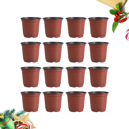 30Pcs with Drainage Holes 15cm Nursery Pots Starting Pot Flower Container for Succulents Seedlings Cuttings