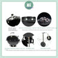 K-star Household Outdoor BBQ Stove Portable Barbecue Grill 18.5 Inch Apple Stove Charcoal Grilled Barbecue Stove Push-Pull 2024