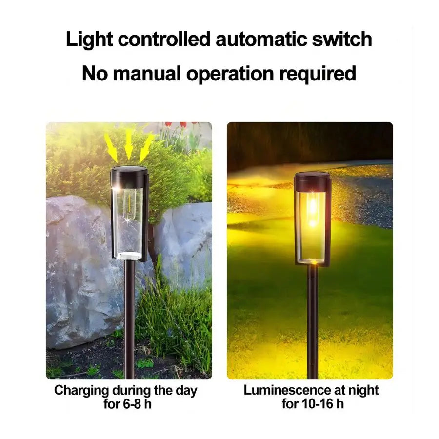 2pc Solar Garden Light Outdoor Courtyard Lamp Ip65 Waterproof RGB Warm Light for Garden Yard Lawn Backyard Landscape Porch Decor