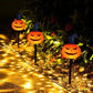 2024 Solar Lights Outdoor Waterproof Holiday Garden Pumpkin Lamp LED Lights Halloween Decorations Lawn Ground Plug Light 665