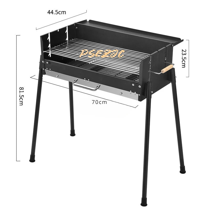 Household Outdoor Courtyard Multi Functional Folding Portable Charcoal Barbecue Stove Rack Supplies Tools