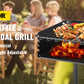 VEVOR Charcoal BBQ Grills Single Post Carbon Meat Grill w/ Cooking Grate 360º Adjustable rotary oven Camping Outdoor Barbecue