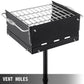 VEVOR Charcoal BBQ Grills Single Post Carbon Meat Grill w/ Cooking Grate 360º Adjustable rotary oven Camping Outdoor Barbecue