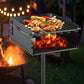 VEVOR Charcoal BBQ Grills Single Post Carbon Meat Grill w/ Cooking Grate 360º Adjustable rotary oven Camping Outdoor Barbecue